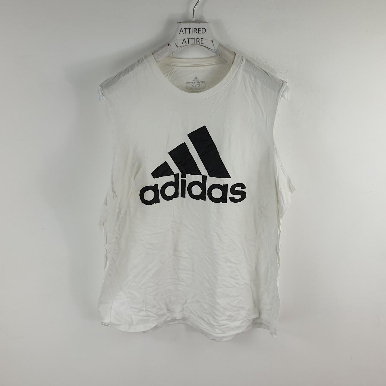 ADIDAS VEST MENS WHITE XL K167 Measurements below... - Depop