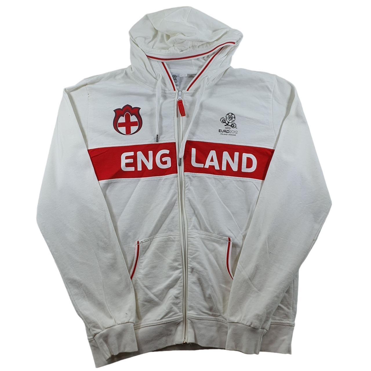 England Track Jacket Adult Large L White Euro 2012... - Depop