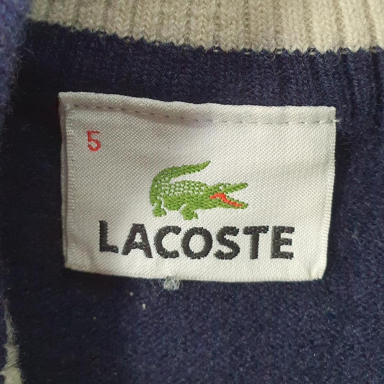 Lacoste Sweatshirt Adult Medium M Navy Blue Quarter... - Depop