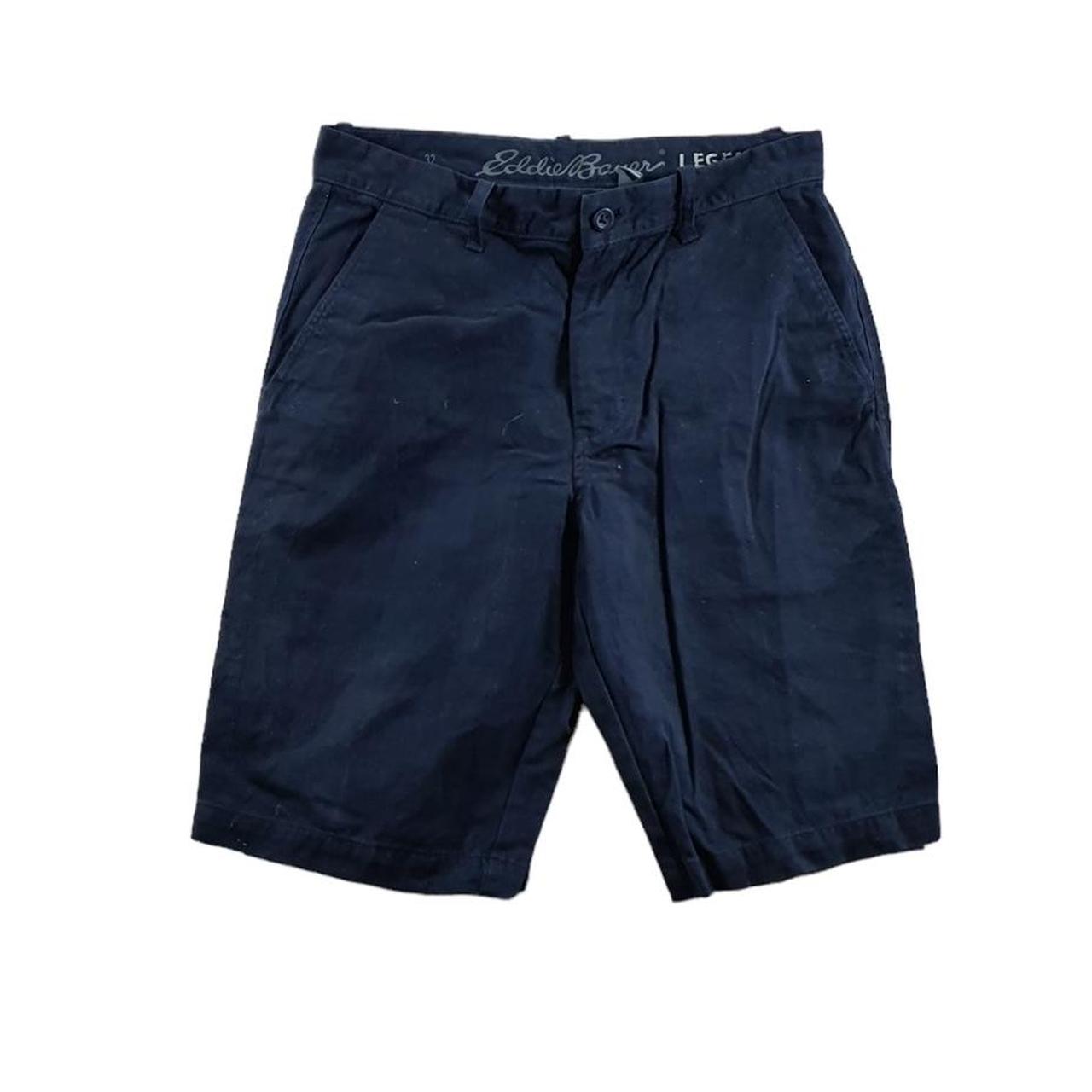 Eddie Bauer Chino Shorts Adult 32W Navy Blue Pockets... - Depop