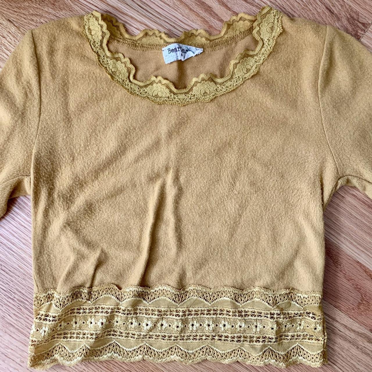 SOFT longsleeve crop with lace details. Bought... Depop