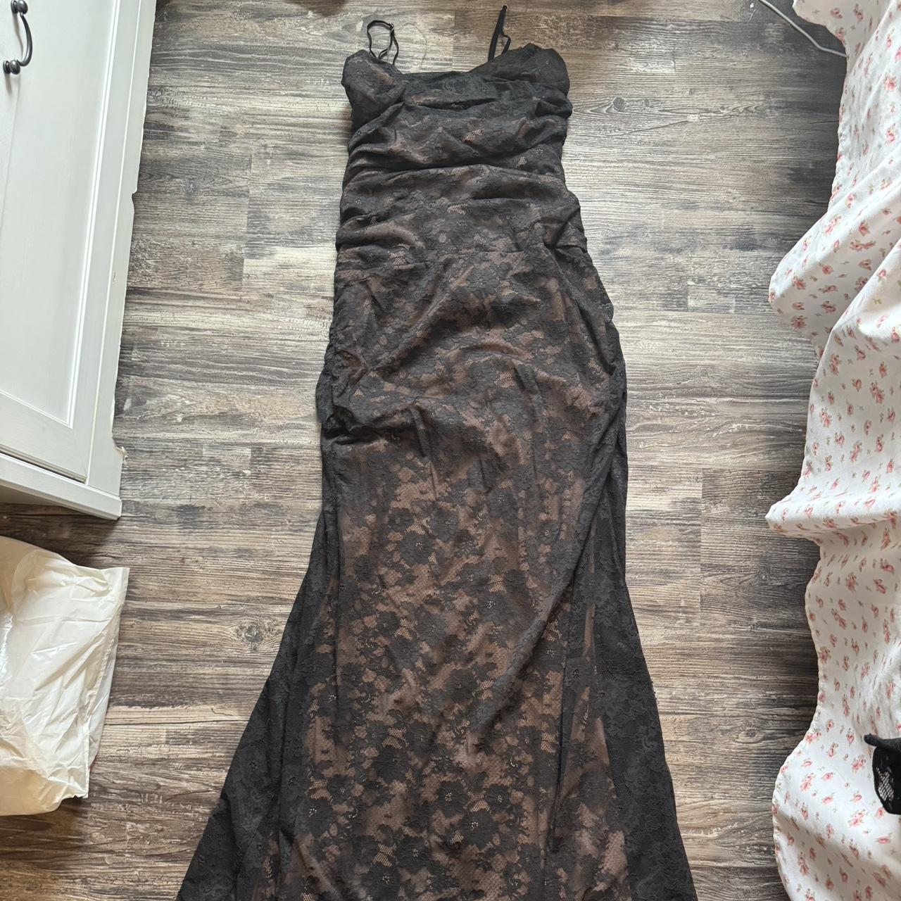 House of CB prom dress-, ARTEMIS, BLACK LACE