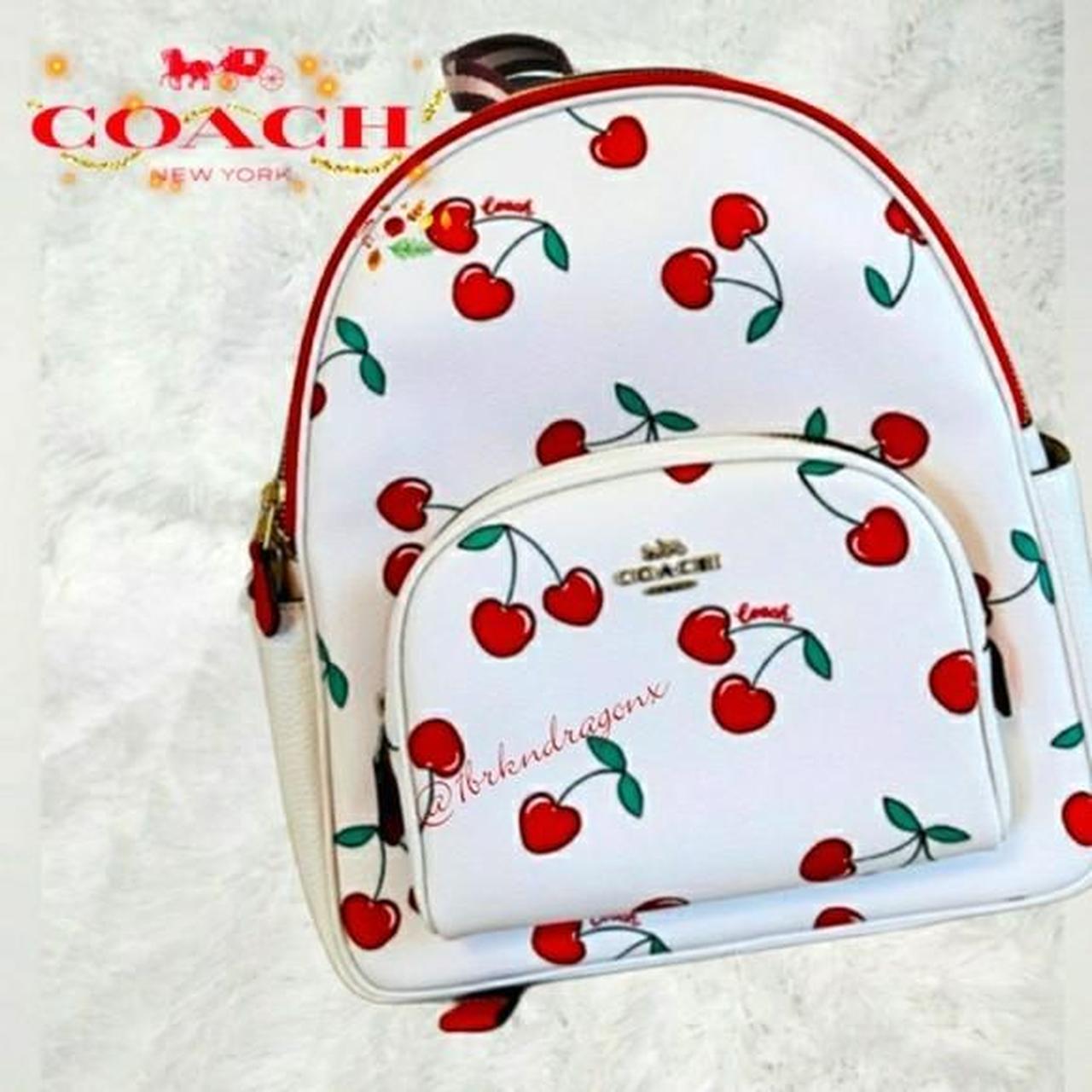 Rare Coach Mini cherry top backpack