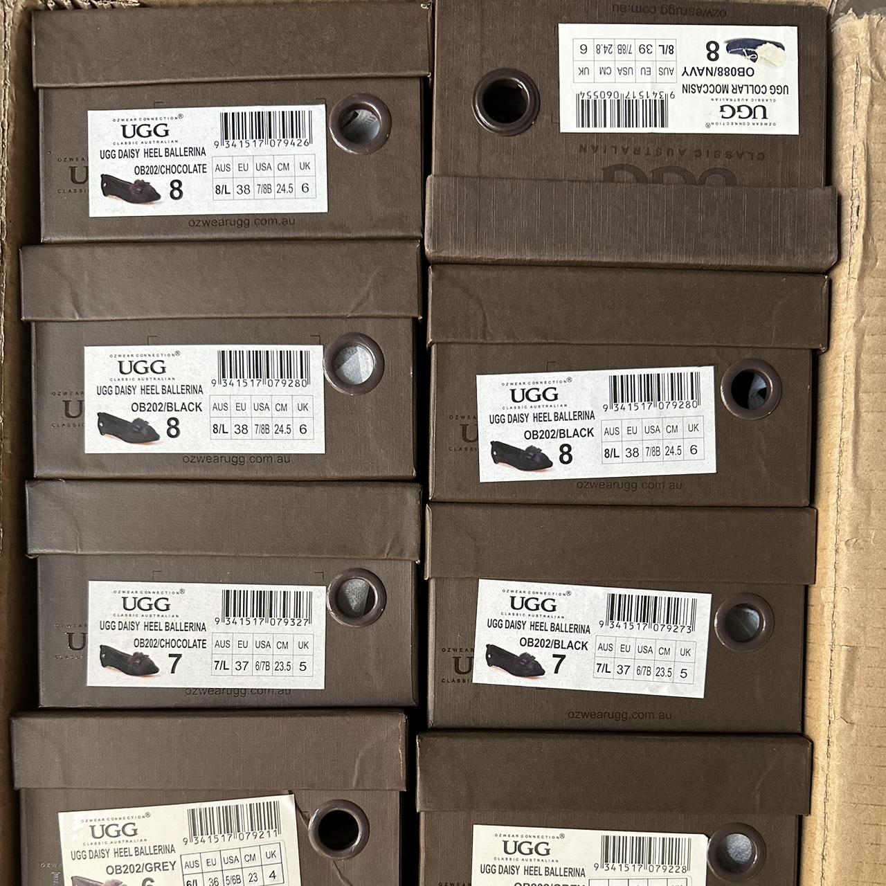 OzWear Ugg: Daisy Heel Ballerina Cow Suede Shoes | Depop