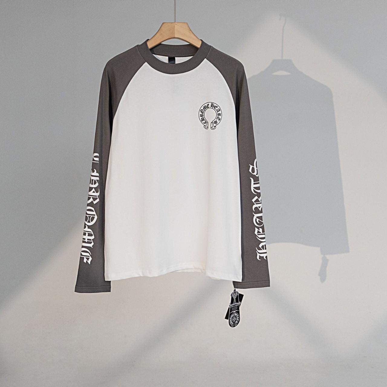 Chrome hearts Grey Long sleeve T-shirt | Depop