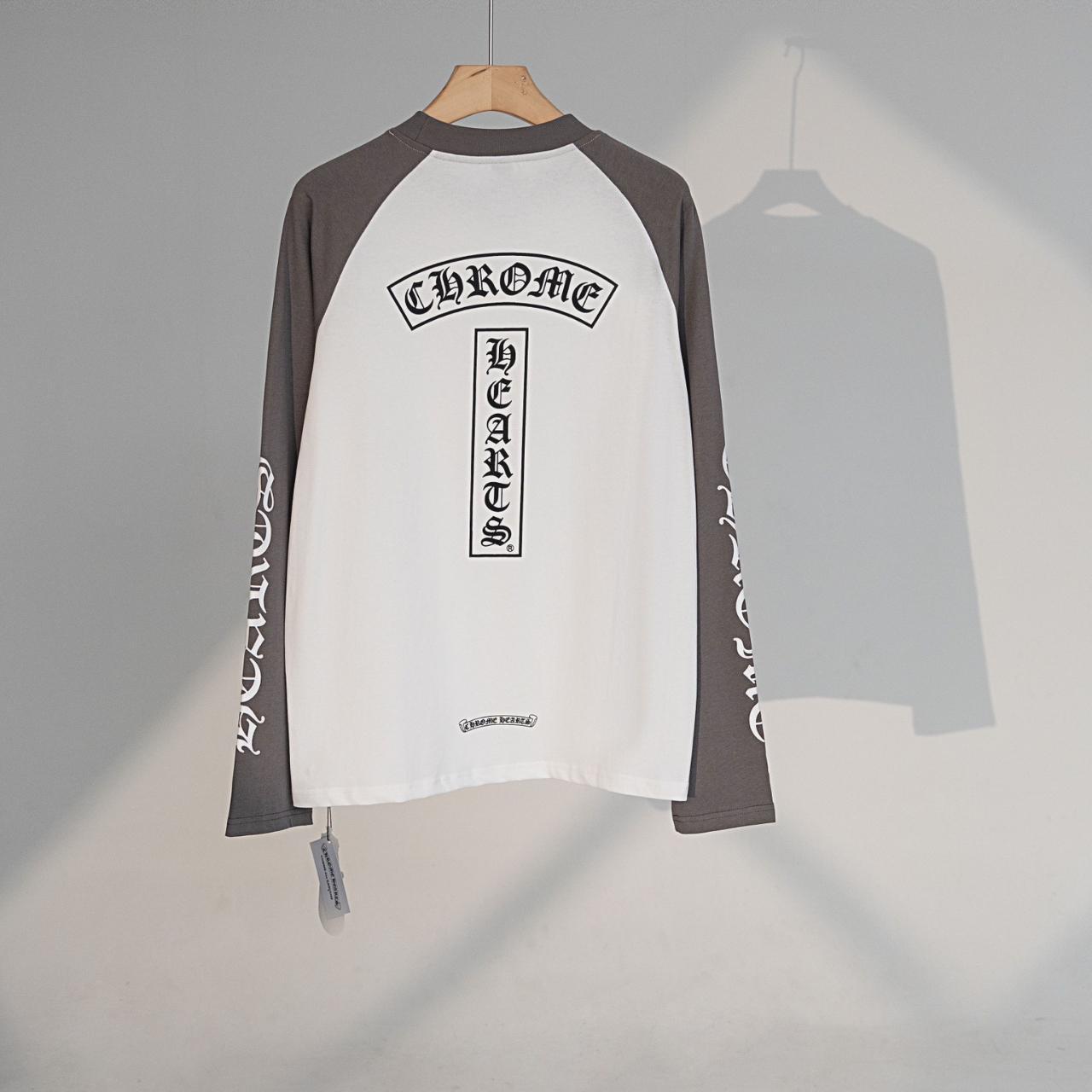 Chrome hearts Grey Long sleeve T-shirt | Depop