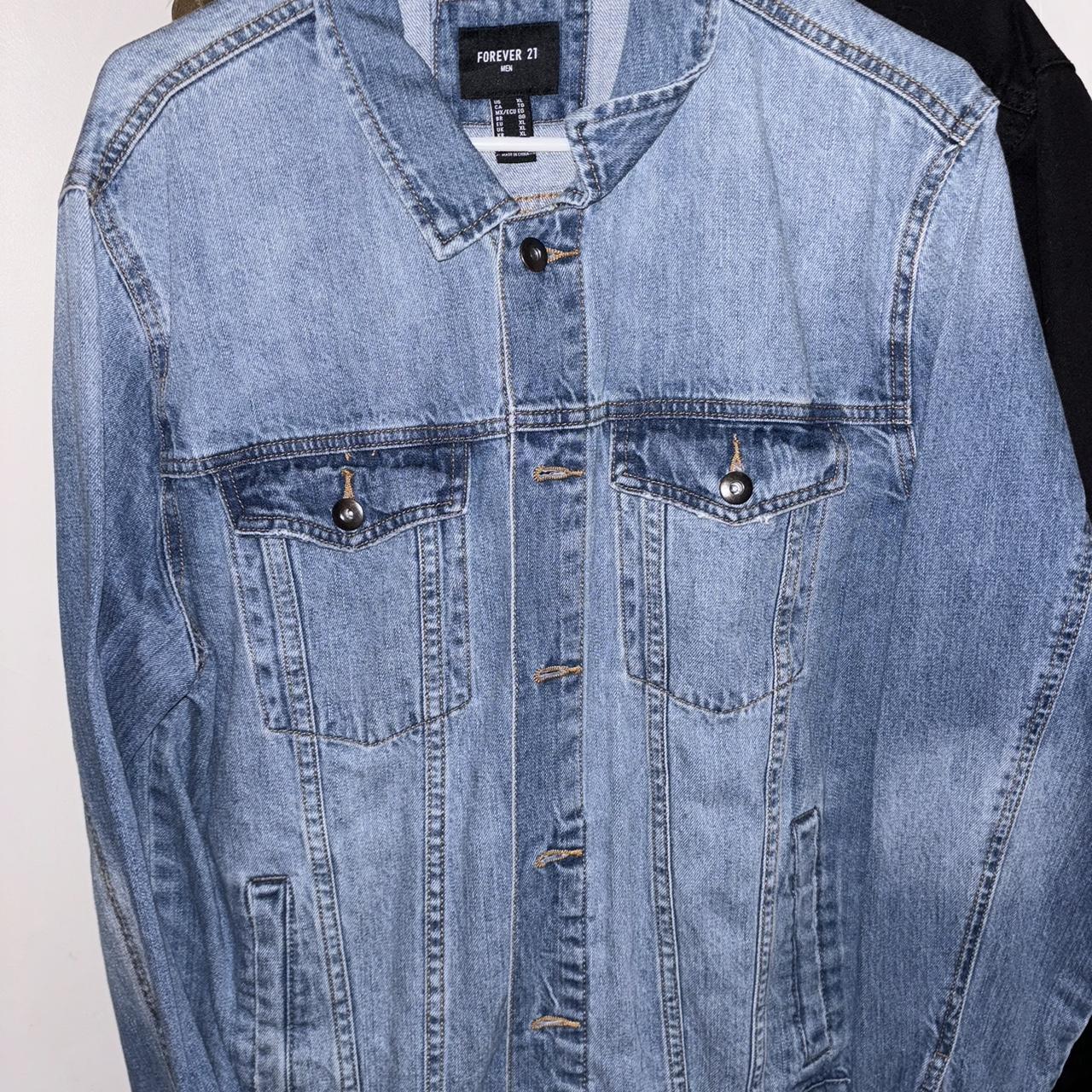 Forever 21 Jean Jacket Men Size XL short in