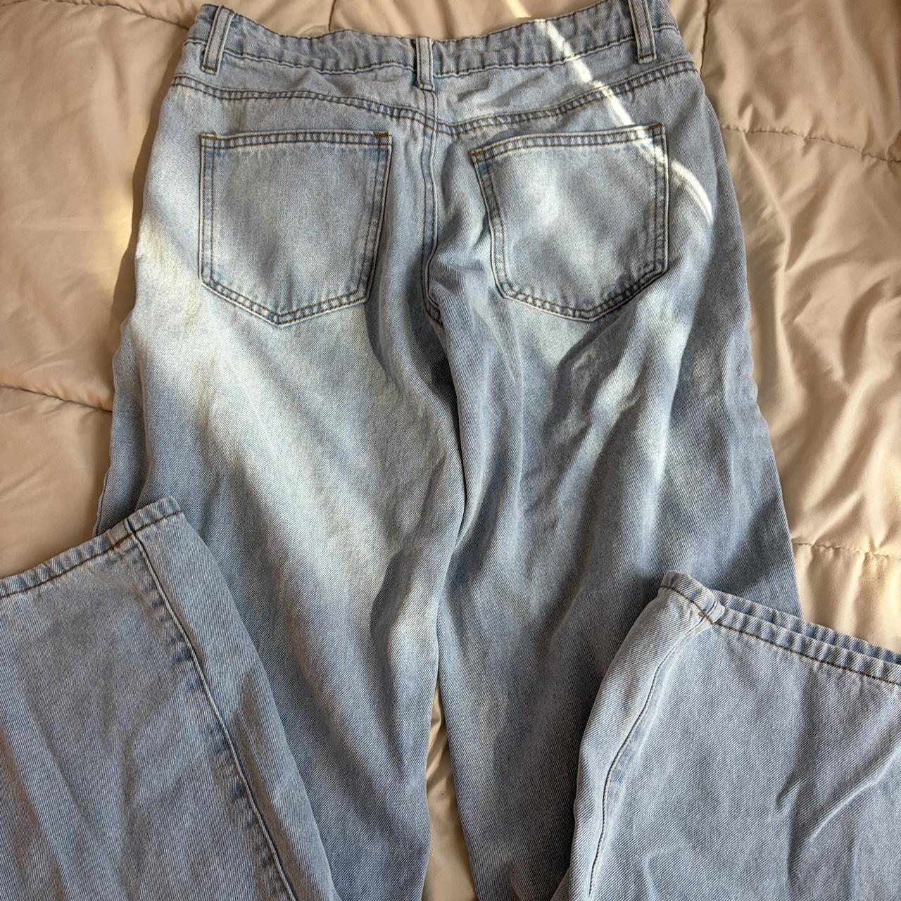 Edikted Women's Low rise Distressed Jeans - Blue … - image 3