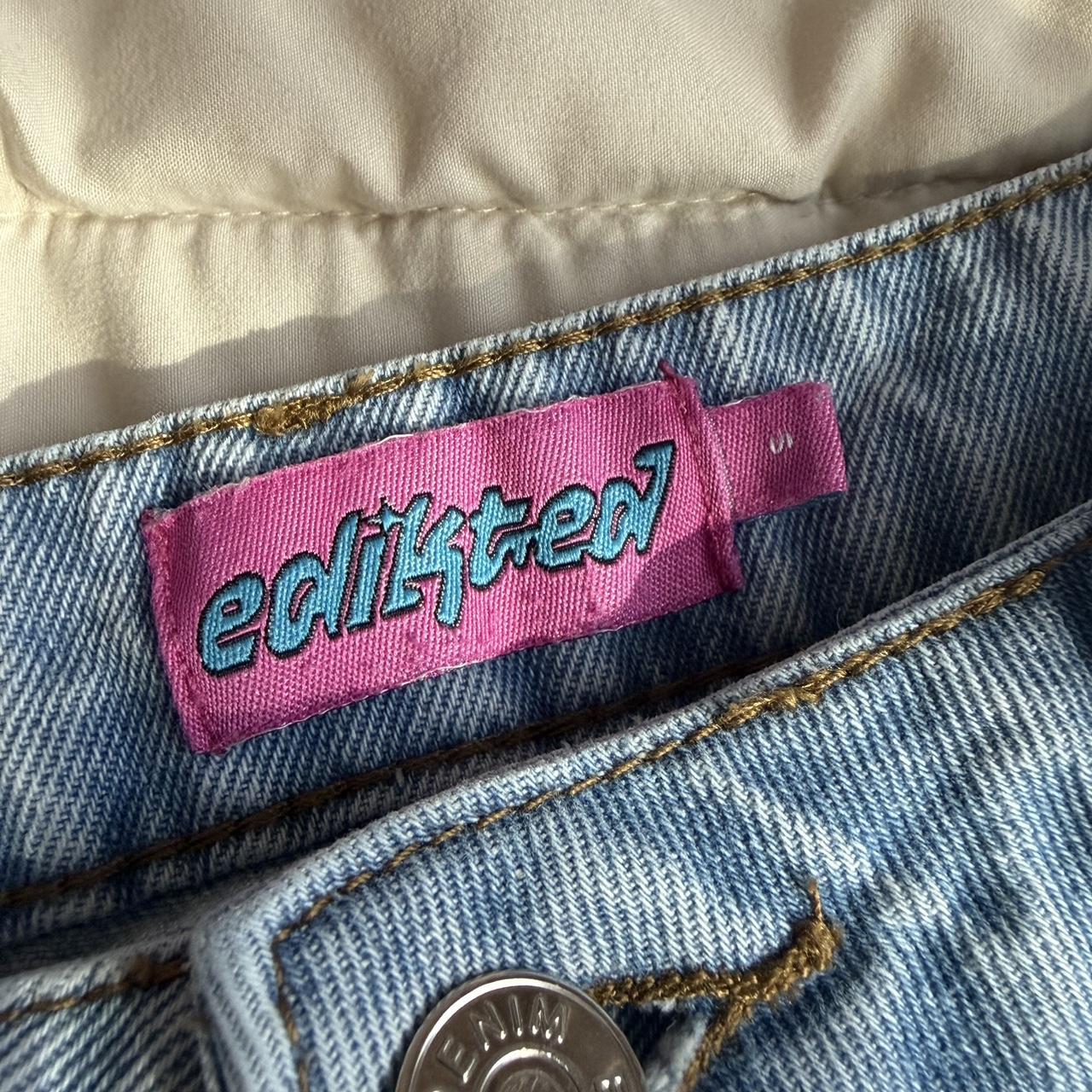 Edikted Women's Low rise Distressed Jeans - Blue … - image 1