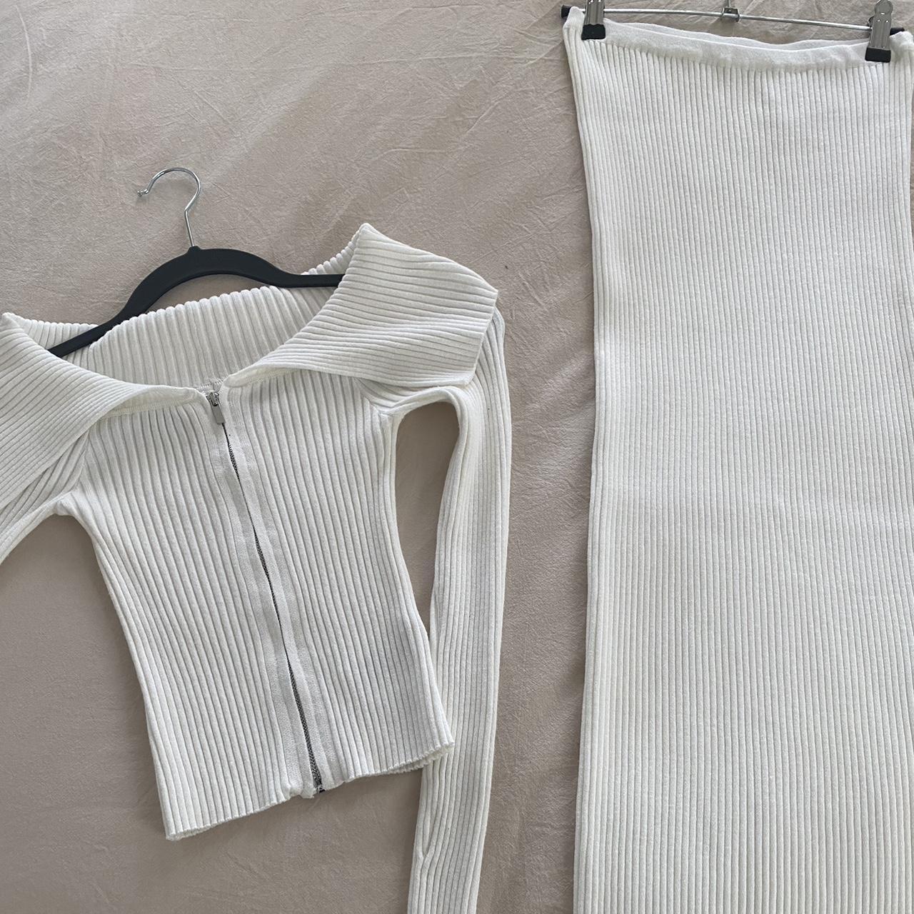 White knit set Depop