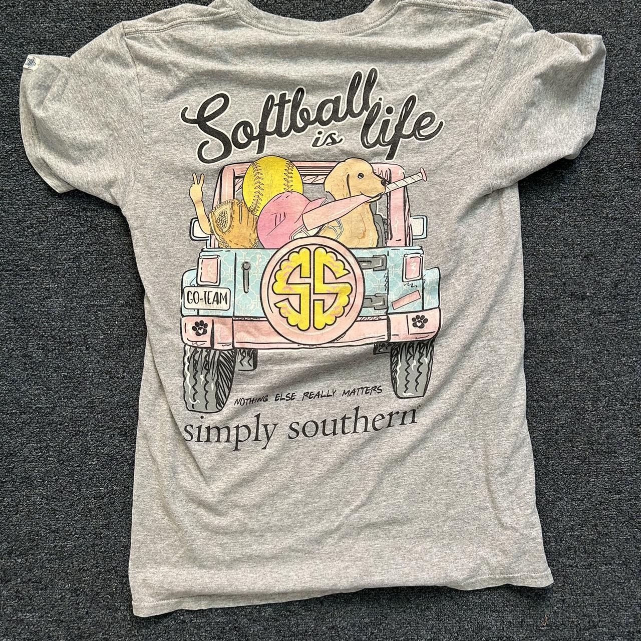 Simply Southern Softball shirt. girlcore sports