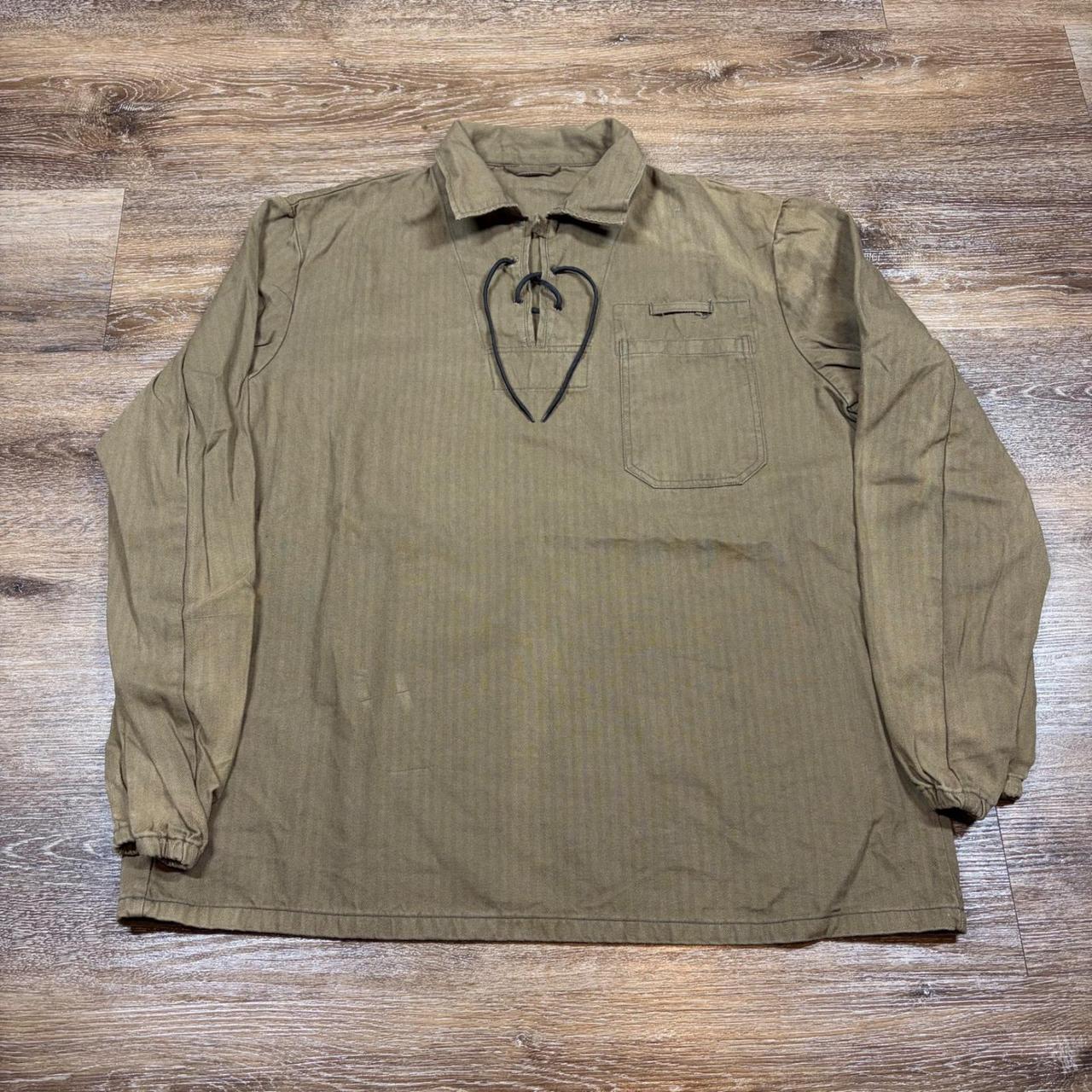 Vintage Men's Shirt - Tan – Mens Vintage Military… - image 1