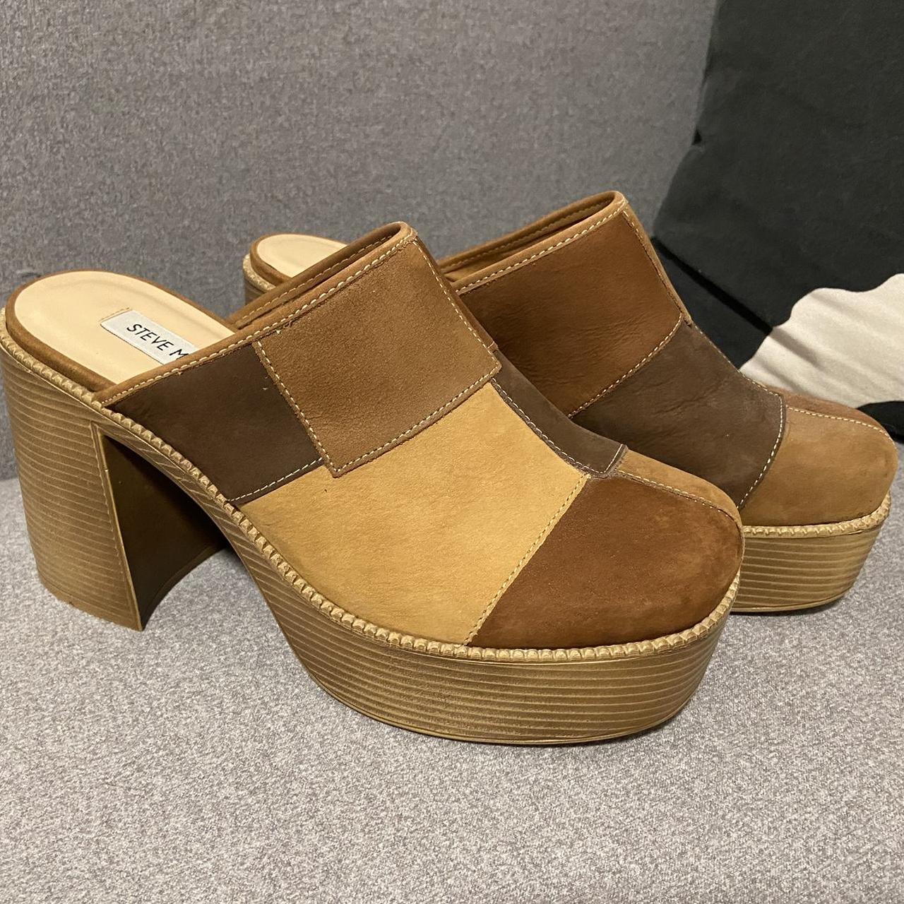 Steve Madden Patchwork Clogs. Super cute, just... Depop