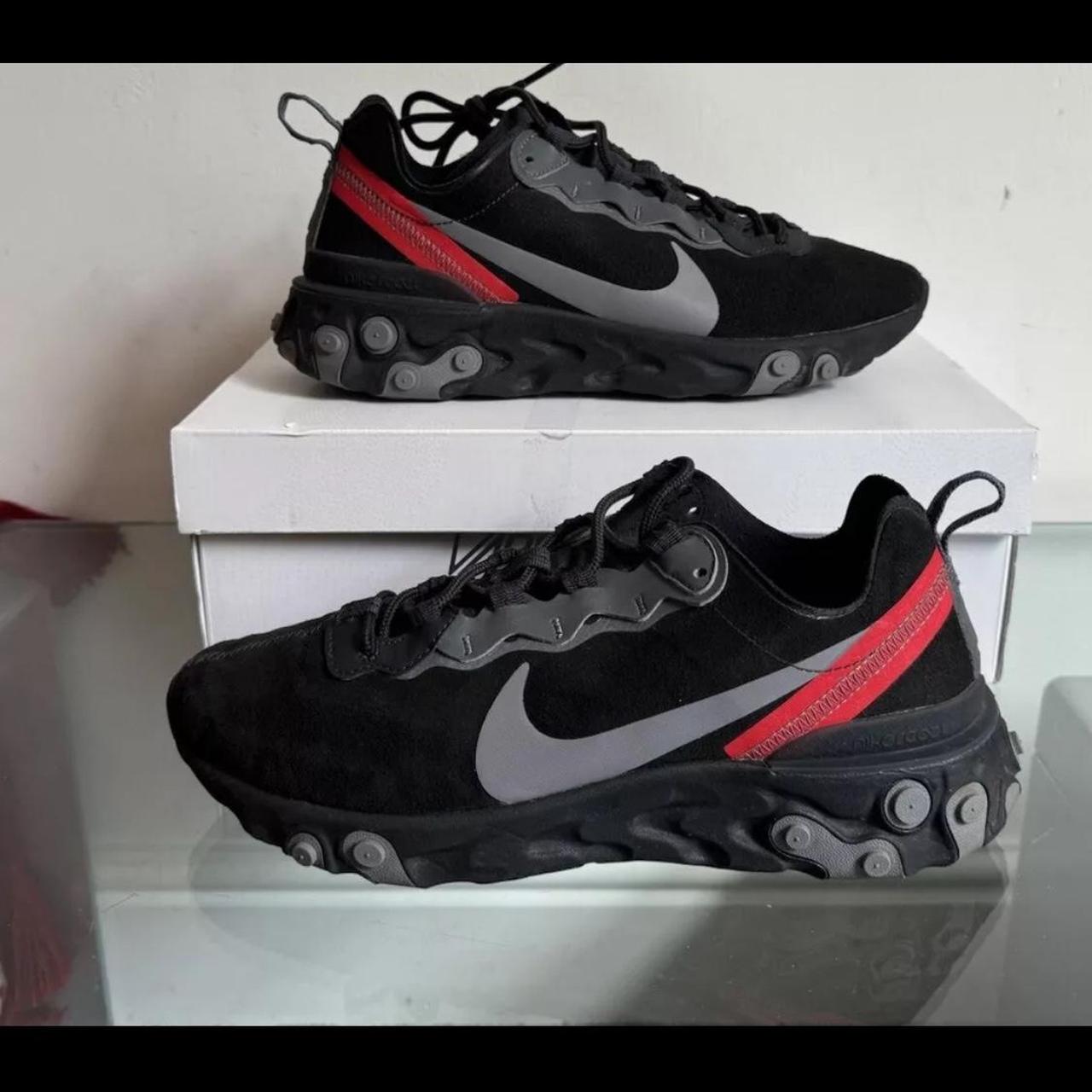 Black and red nike react element hotsell