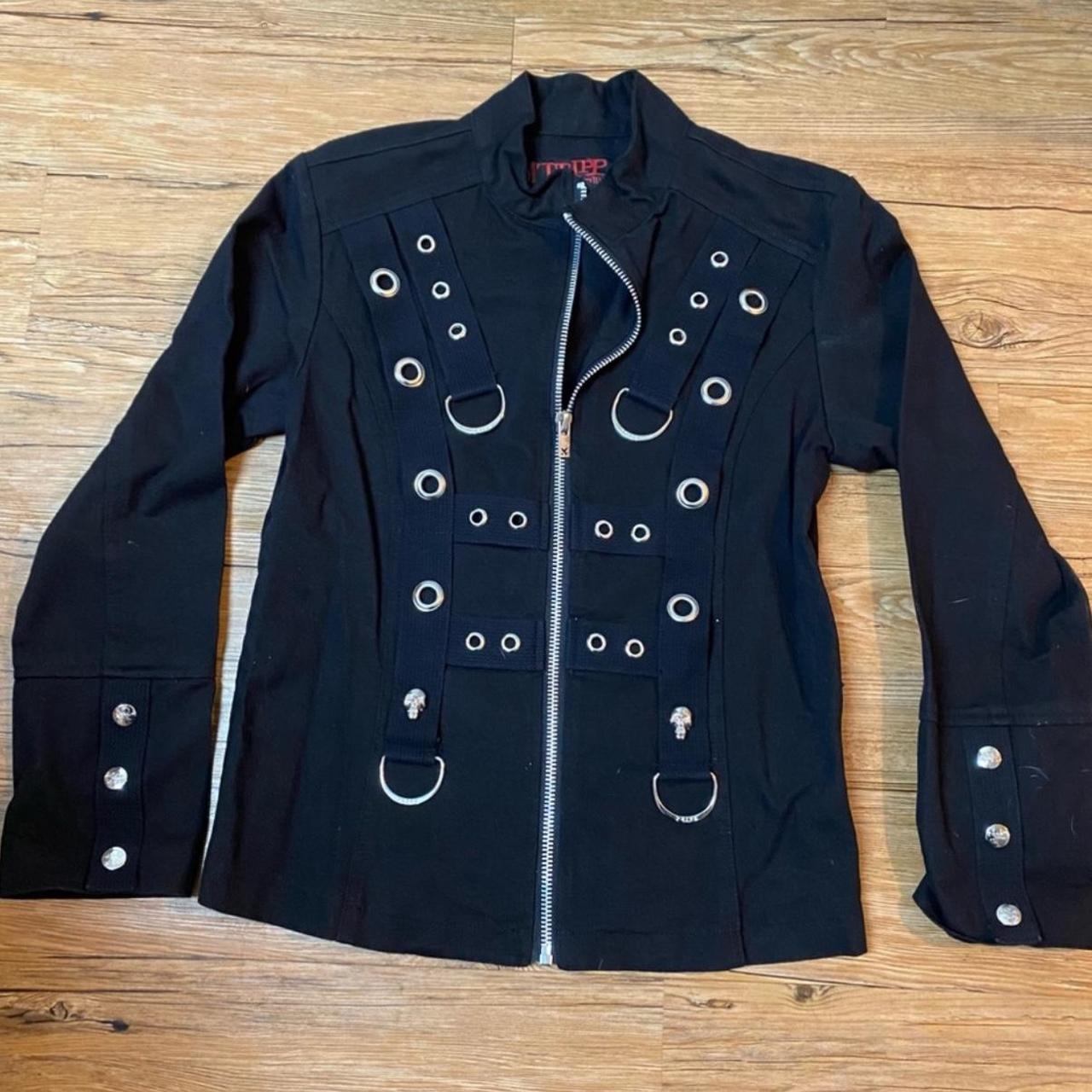 Tripp NYC black jacket with rings Straight jacket... - Depop