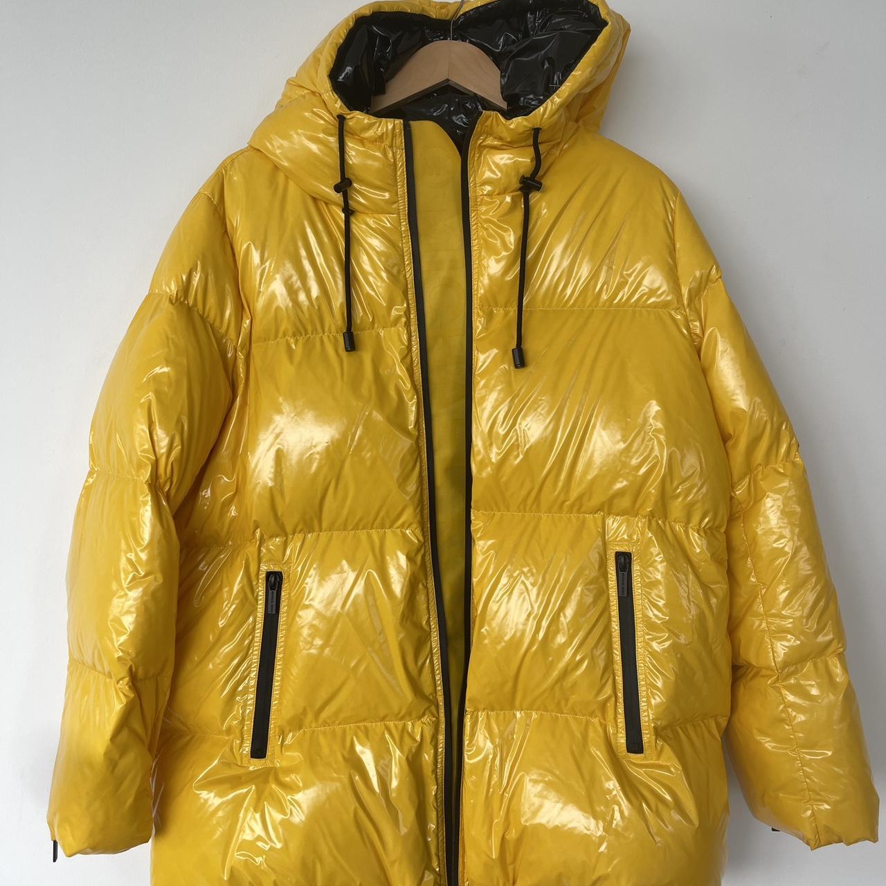 Michael kors yellow puffer jacket on sale