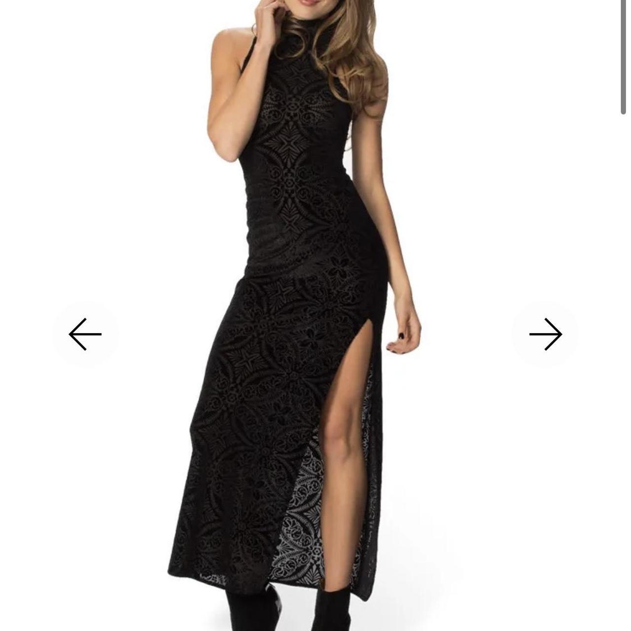 Black milk burned velvet maxi outlet dress