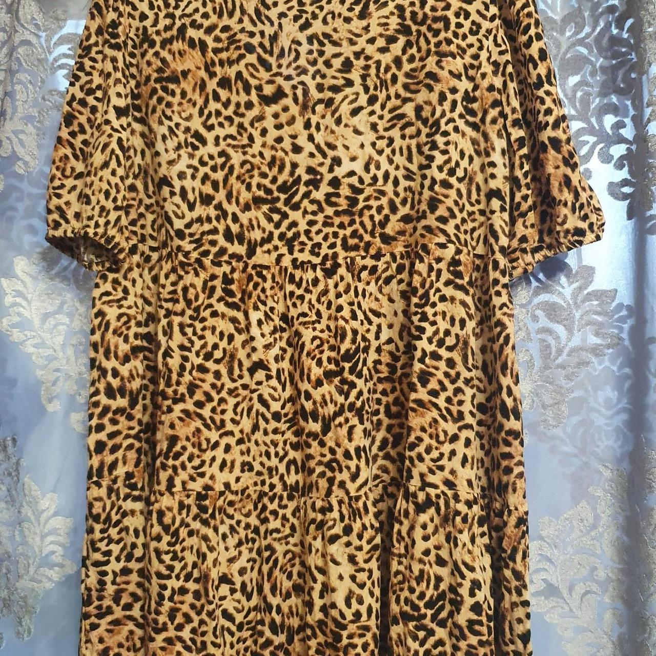 F&f yellow leopard print dress best sale