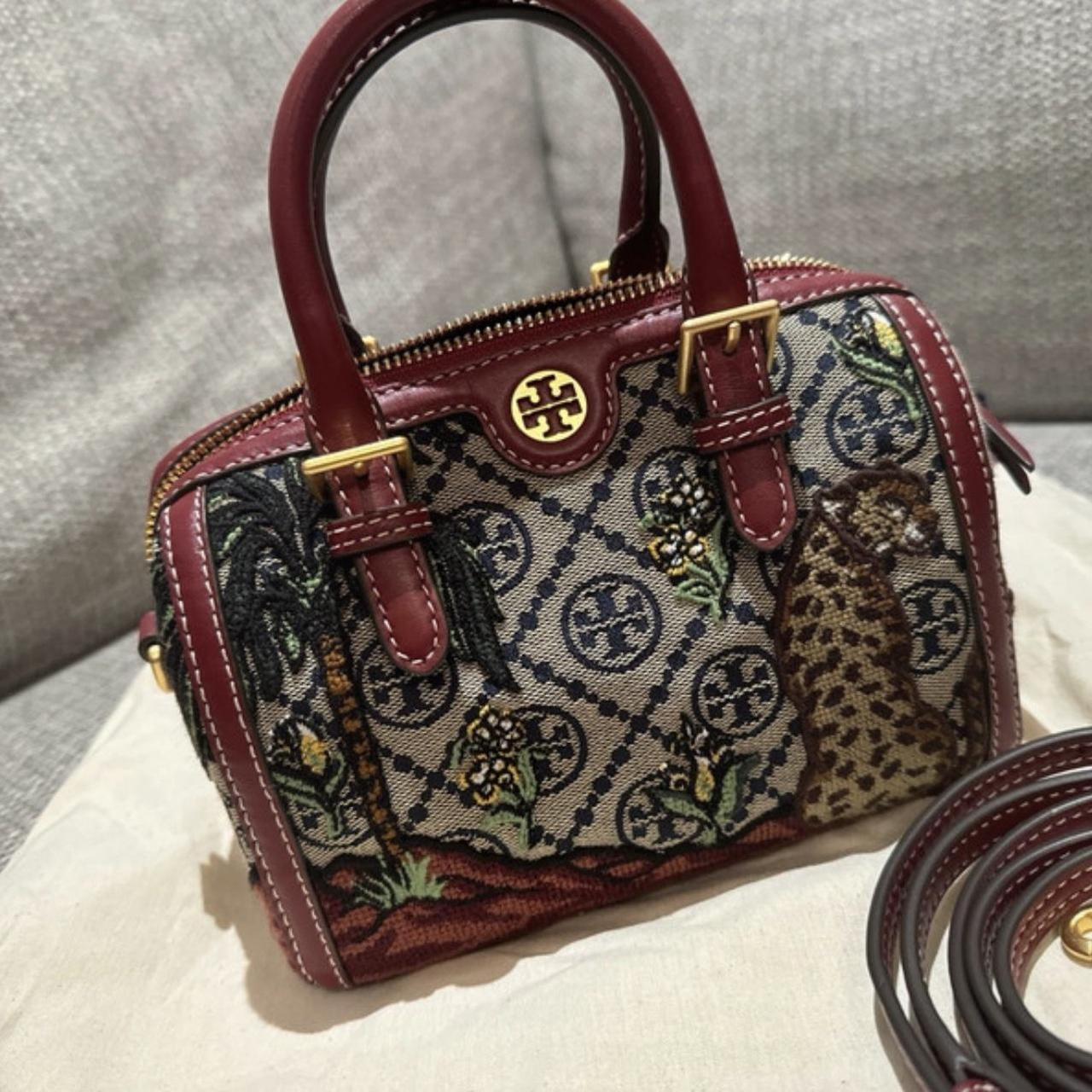 Tory Burch T Monogram Embroidered Mini Duffle Depop