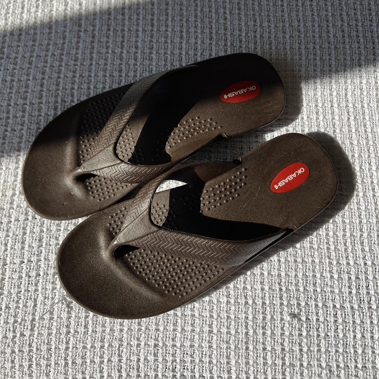 Okabashi Brown Men s Flip Flops Size LL Men s 9 10