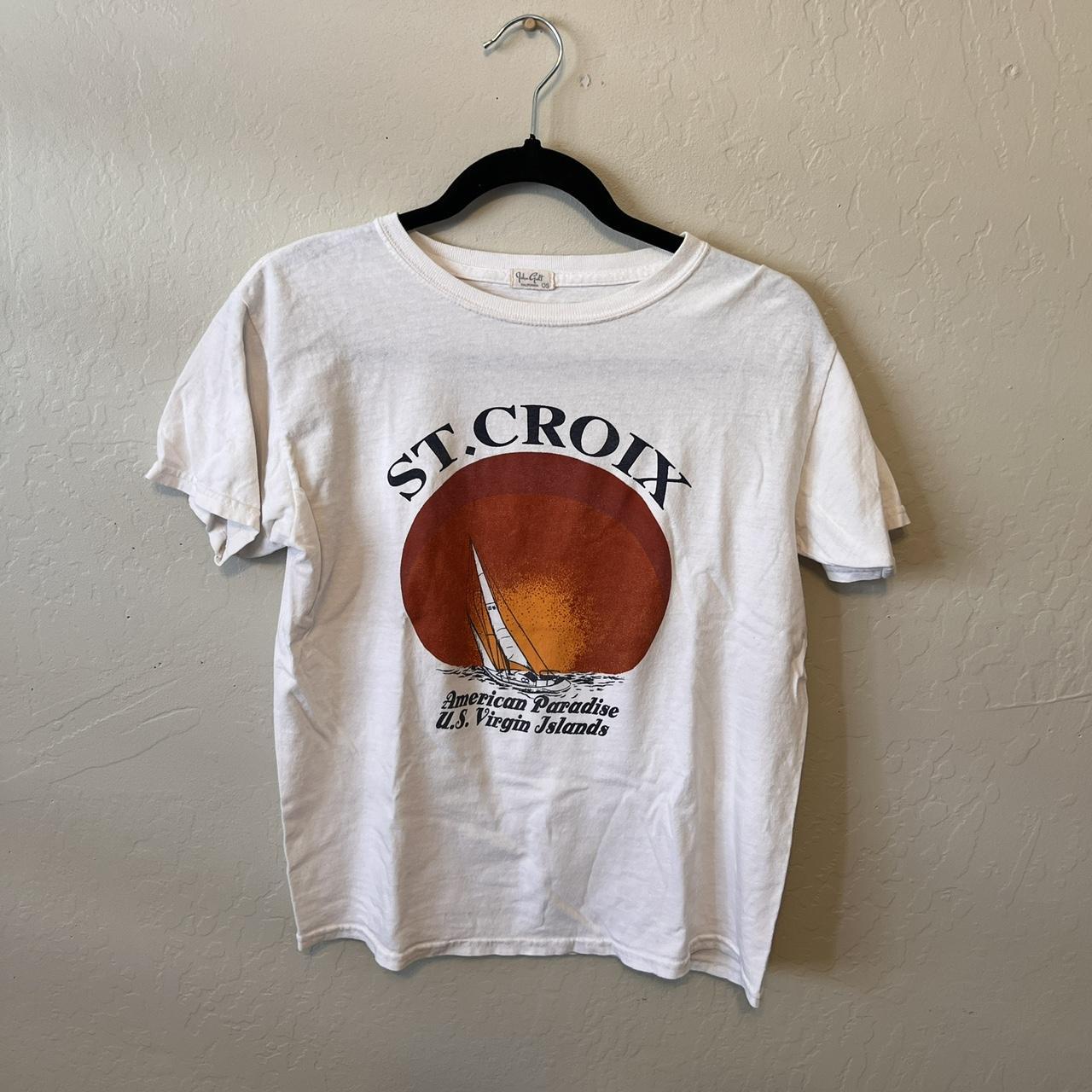 Brandy Melville John Galt off white ST. Croix tee. Depop