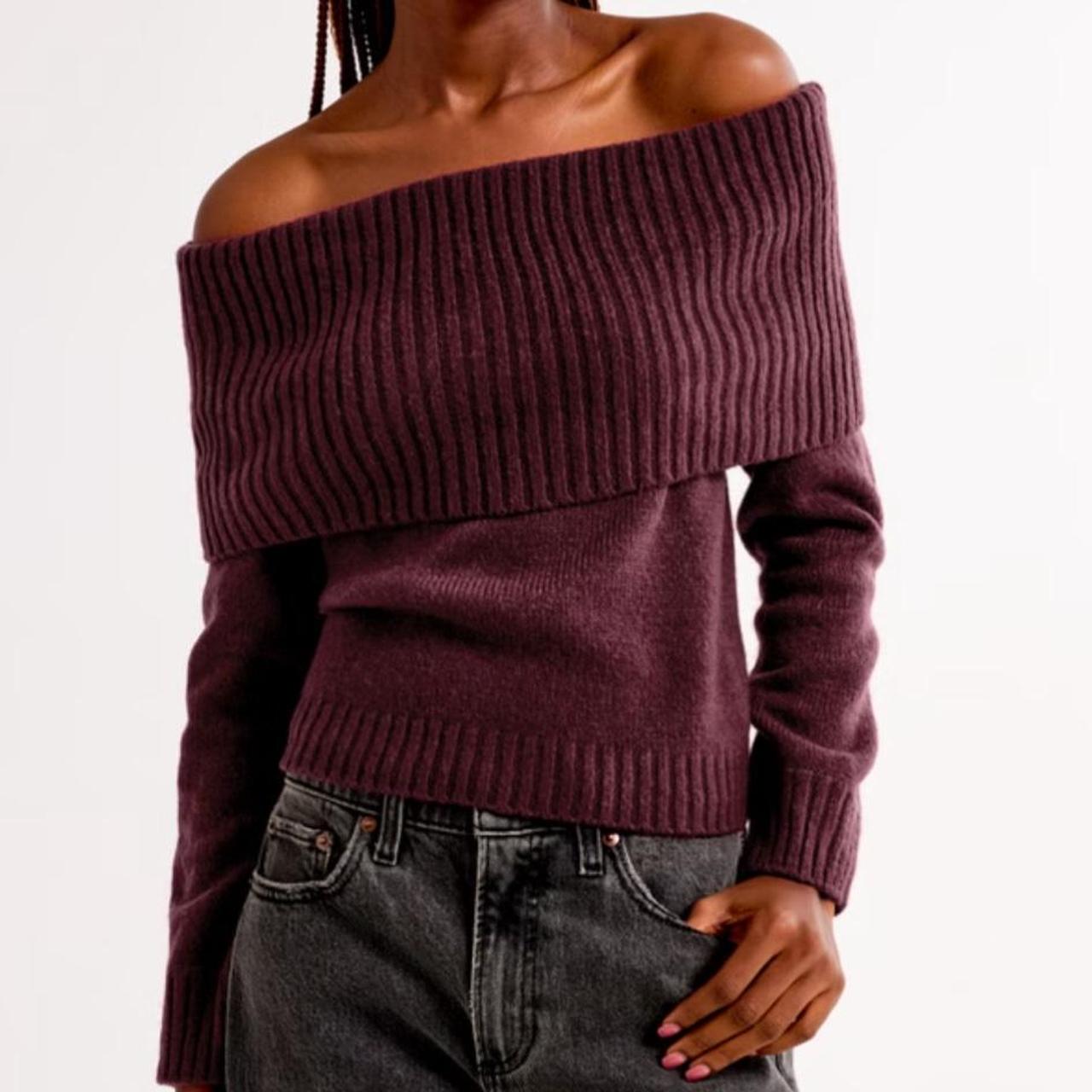 Abercrombie Burgundy off the shoulder