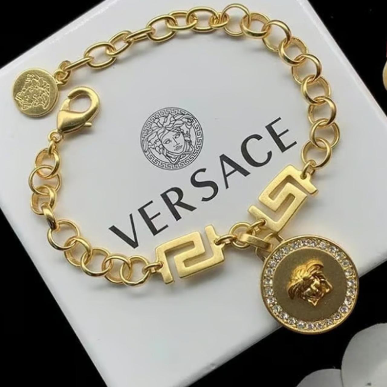 Versace 18k Gold Bracelet Versace Bangle 18K Madina Jewellery