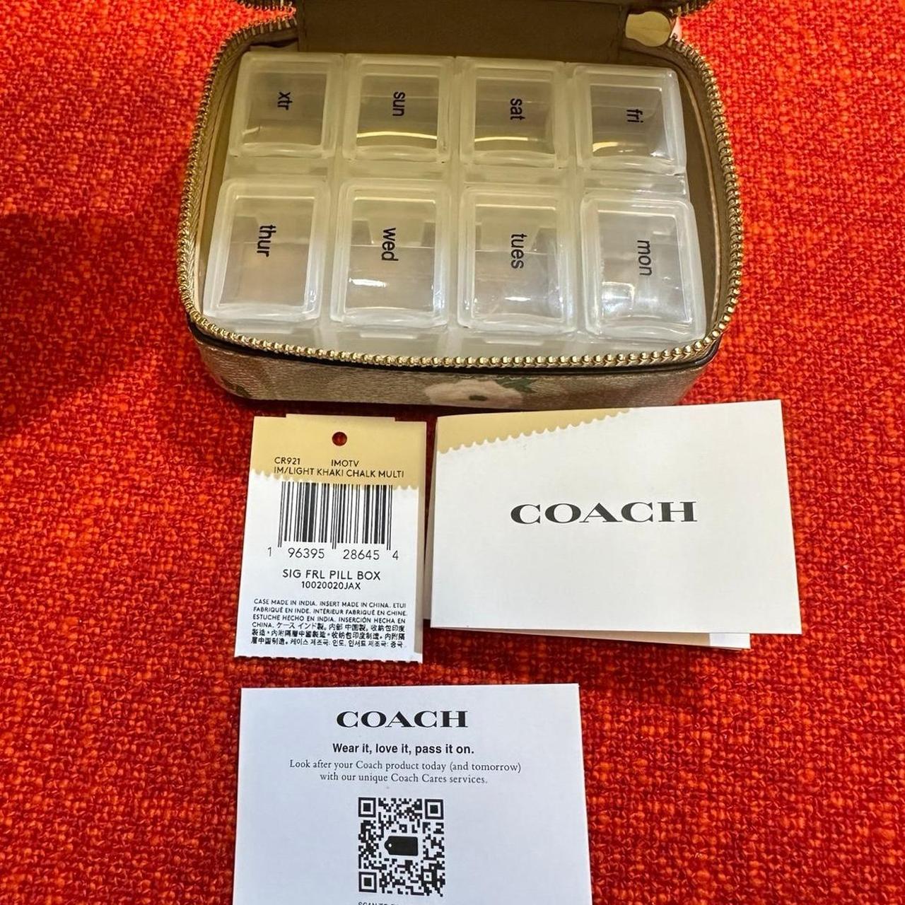 Coach Daily Pill Box Signature good coated canvas