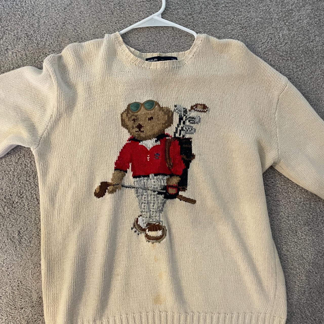 RARE DISCONTINUED POLO RALPH LAUREN BEAR SWEATER Depop