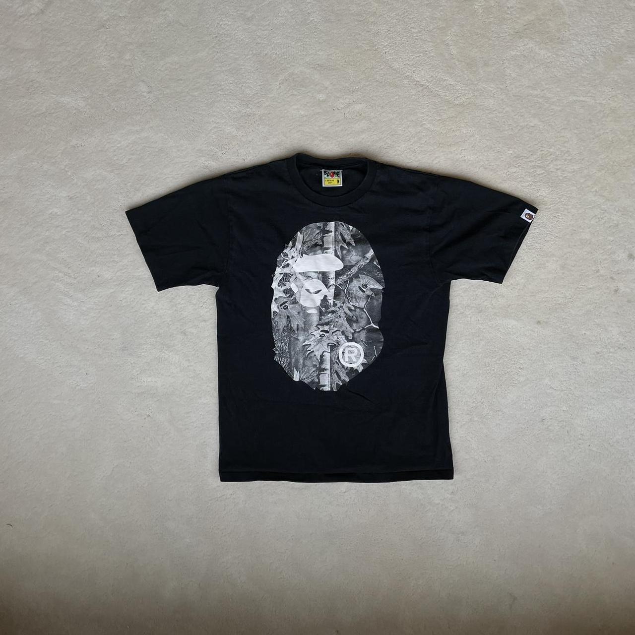 BAPE Forest Camo Face Tee Black Size Medium Worn. Depop