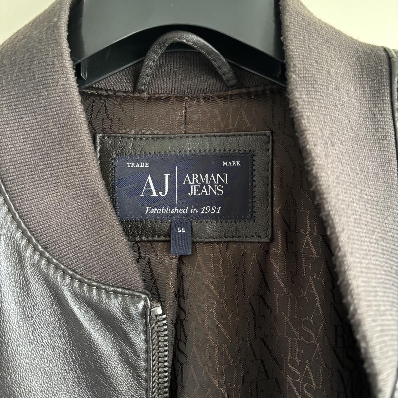 Almost brand new Armani Jeans Leather Jacket. | Depop Almost brand new Armani Jeans Leather Jacket. | Depop