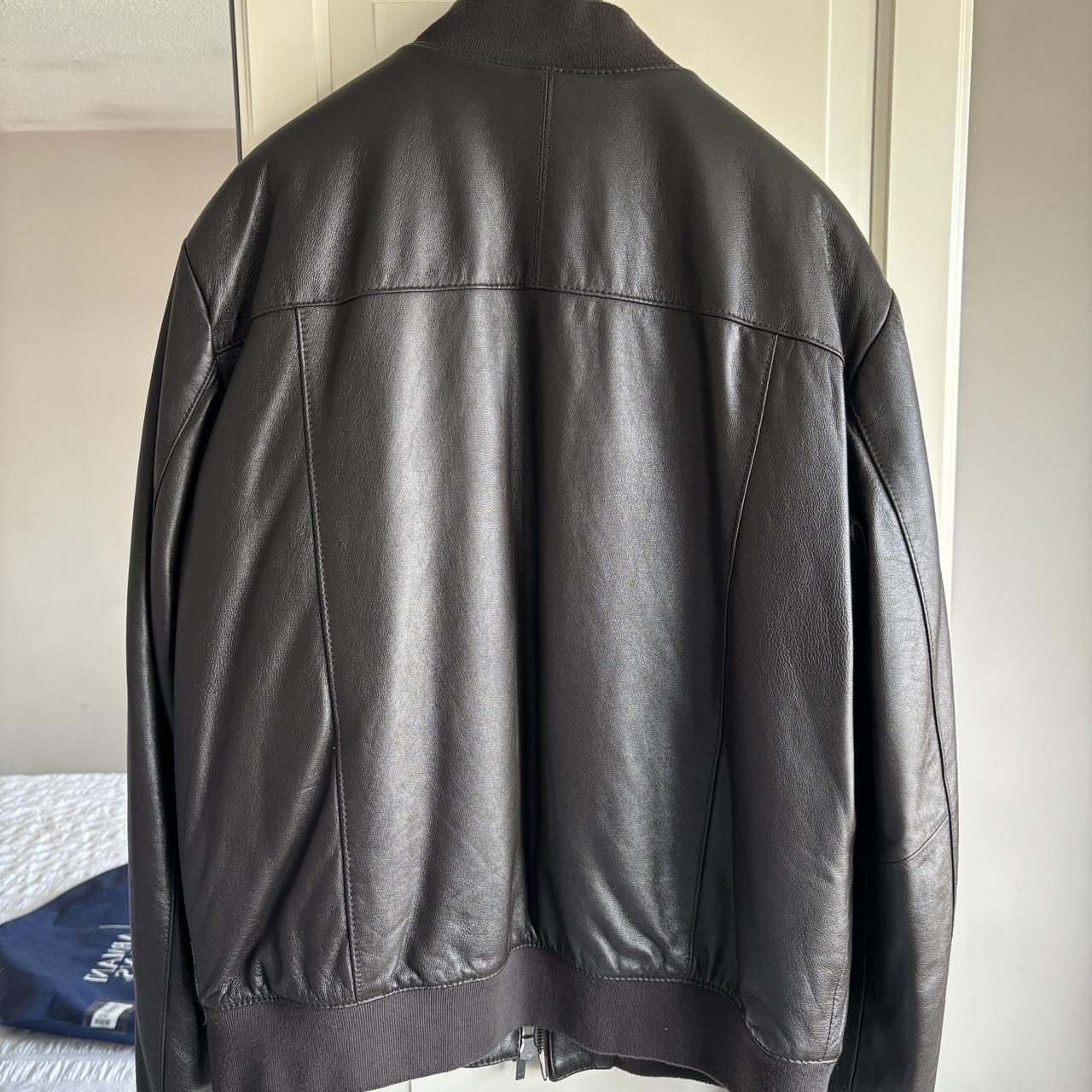 Almost brand new Armani Jeans Leather Jacket. | Depop Almost brand new Armani Jeans Leather Jacket. | Depop
