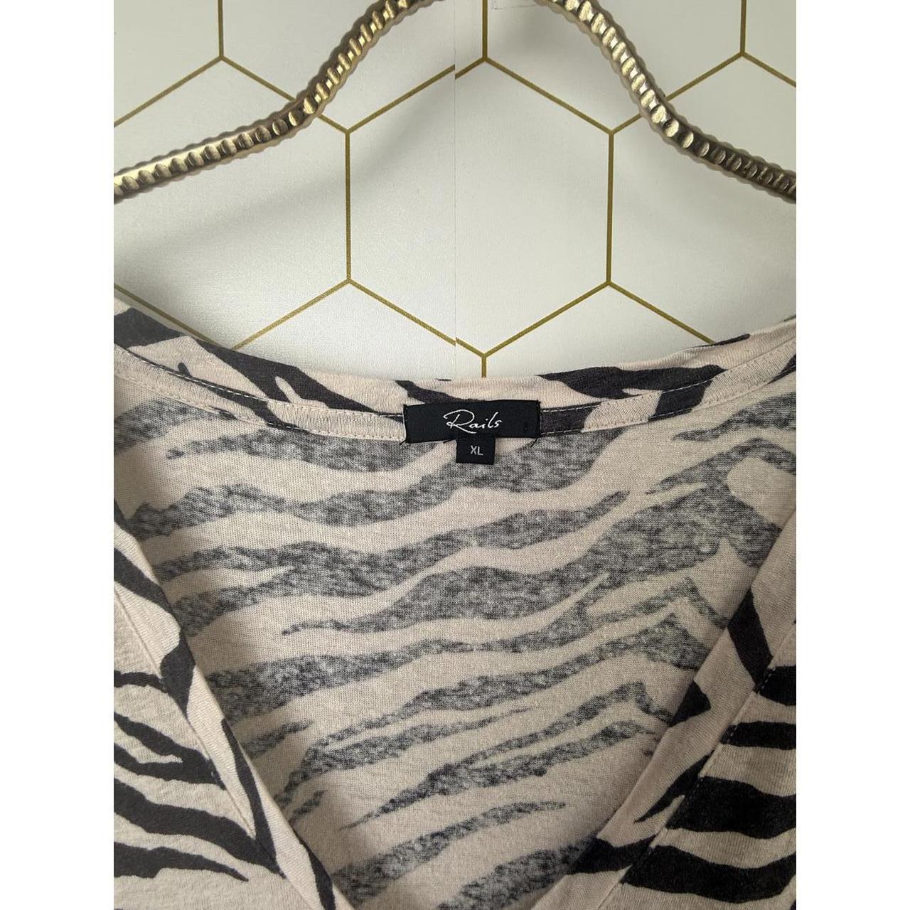 Rails Women's Top - Cream/Black - XL – Rails Zebr… - image 4