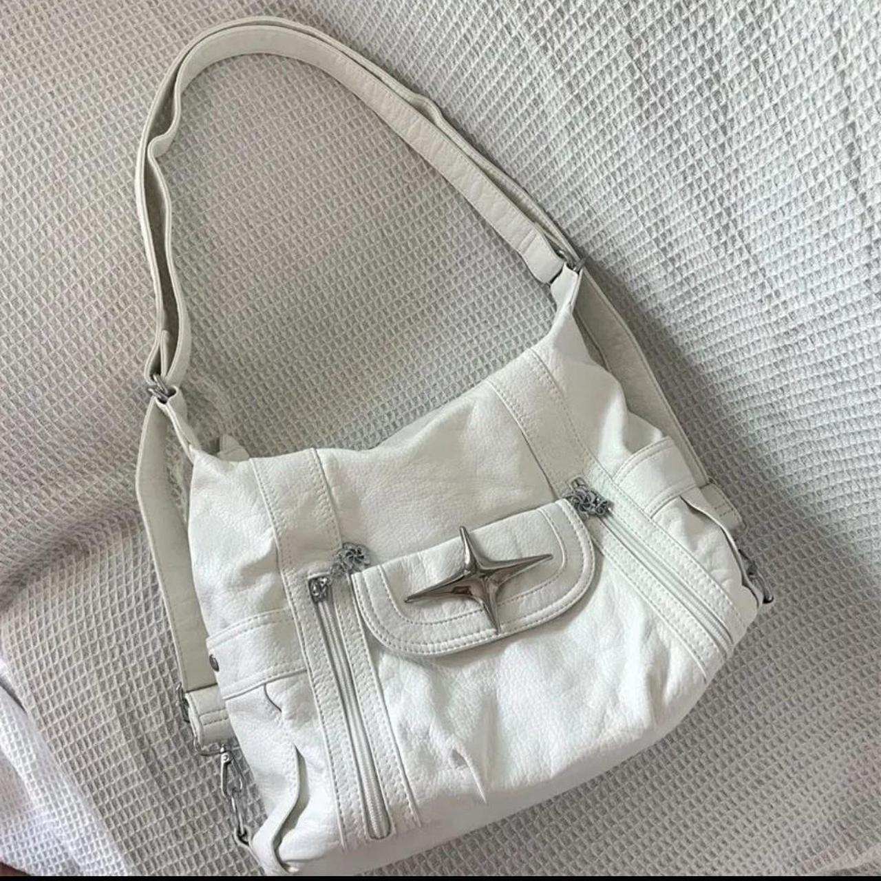 バッグ grunge City shoulder bag White midium Womens Gothic Emo Bag Grunge Purse Y2k Shoulder Bag