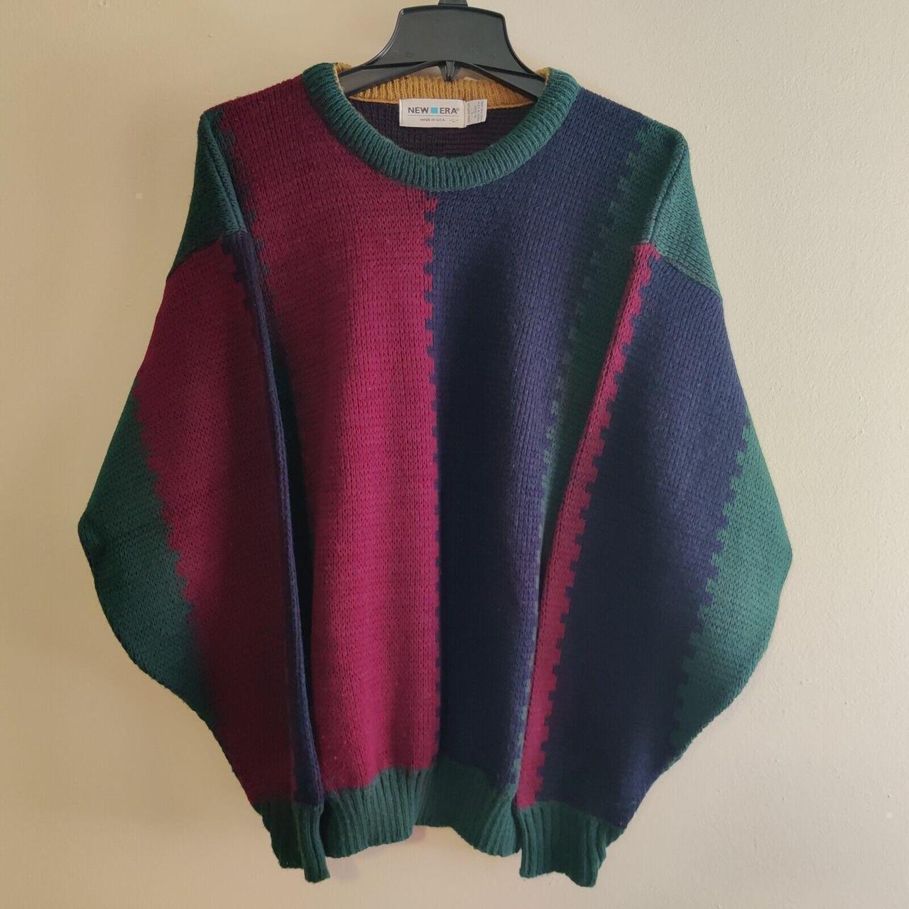 New Era Men's Sweater - Multi - L – Vintage 90s N… - image 1