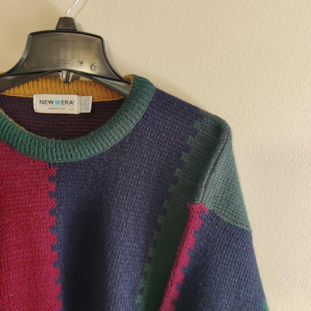 New Era Men's Sweater - Multi - L – Vintage 90s N… - image 2