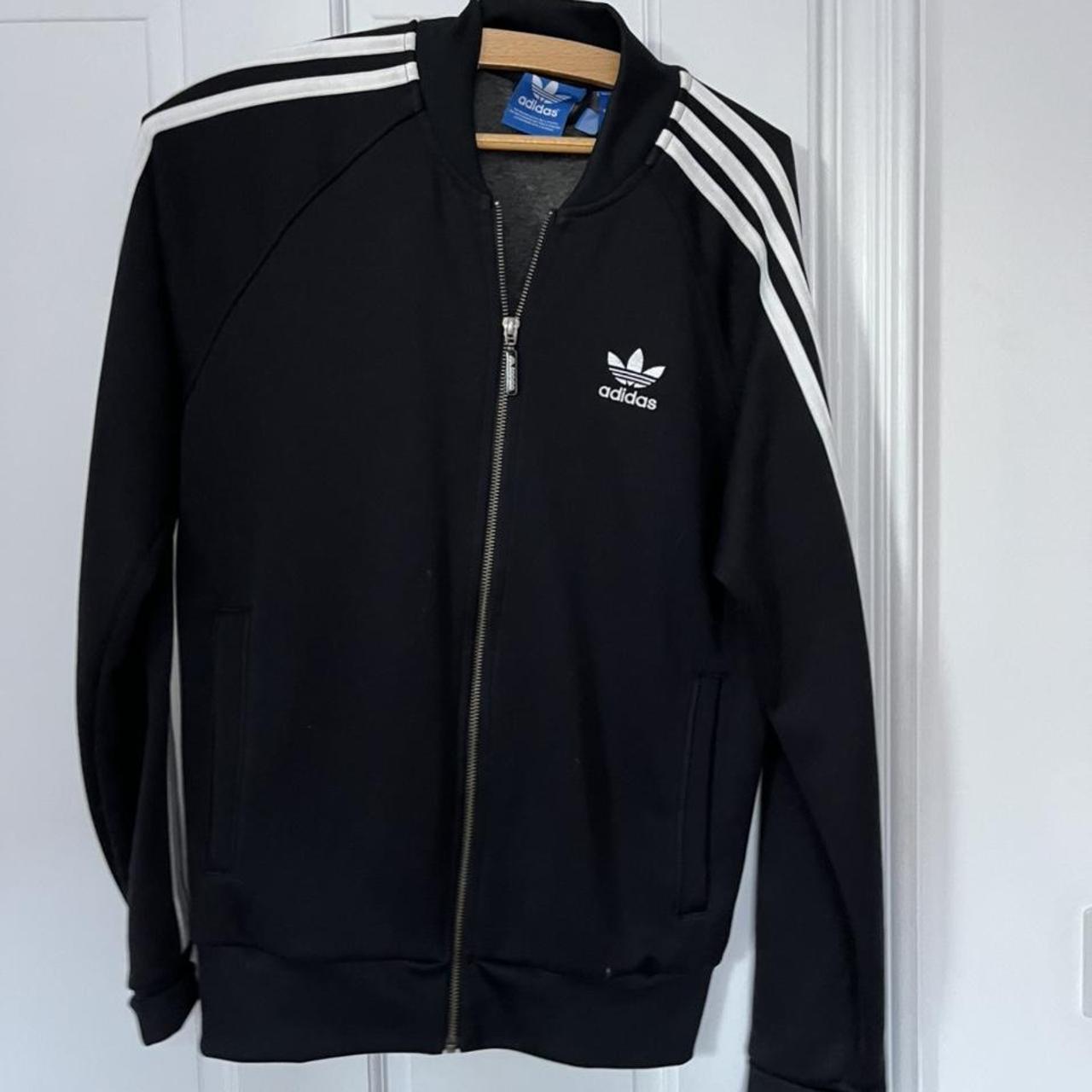 addidas track too simple black original design size S - Depop