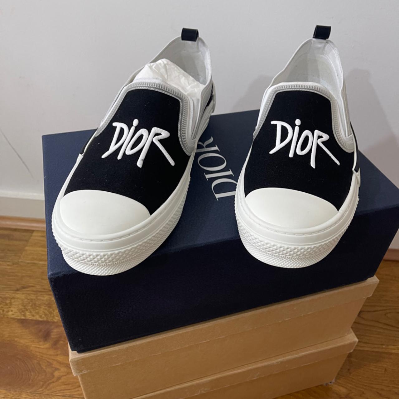 サイズ40/26.5㎝】STUSSY X DIOR スニーカー スリッポン