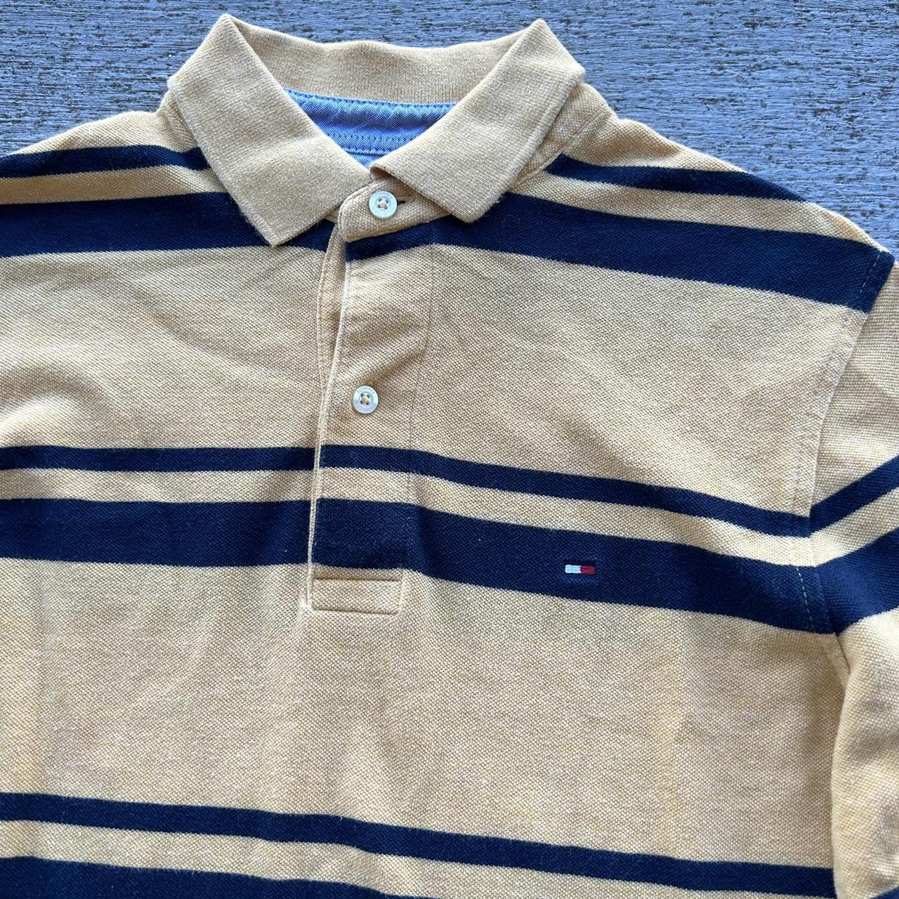 Tommy Hilfiger Yellow & Black Striped, Long Sleeve... - Depop