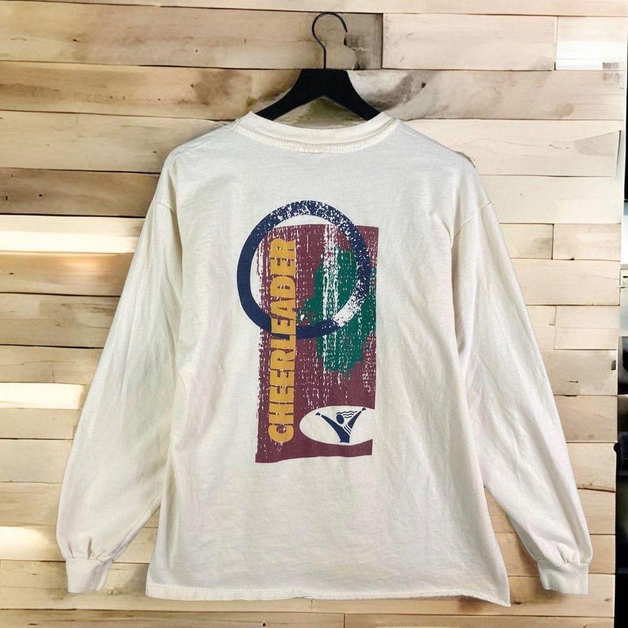 Vintage 90s Cheerleading Nationals T Shirt Long Sleeve Size Large White