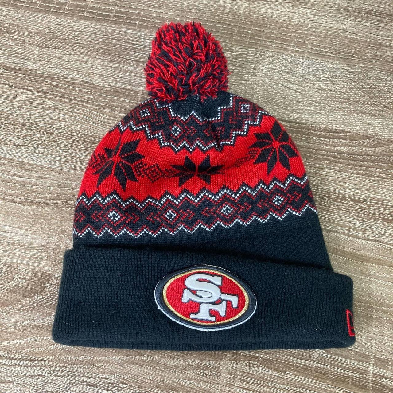 NFL San Francisco 49ers Winter Hat With Pom - Depop