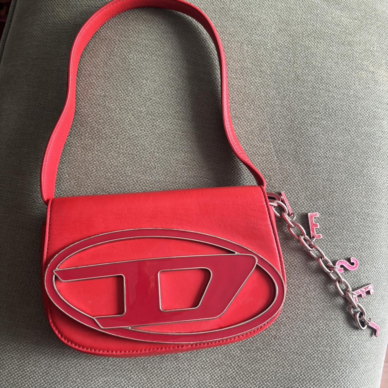 The iconic Diesel D Logo Bag Red Leather with | Depop