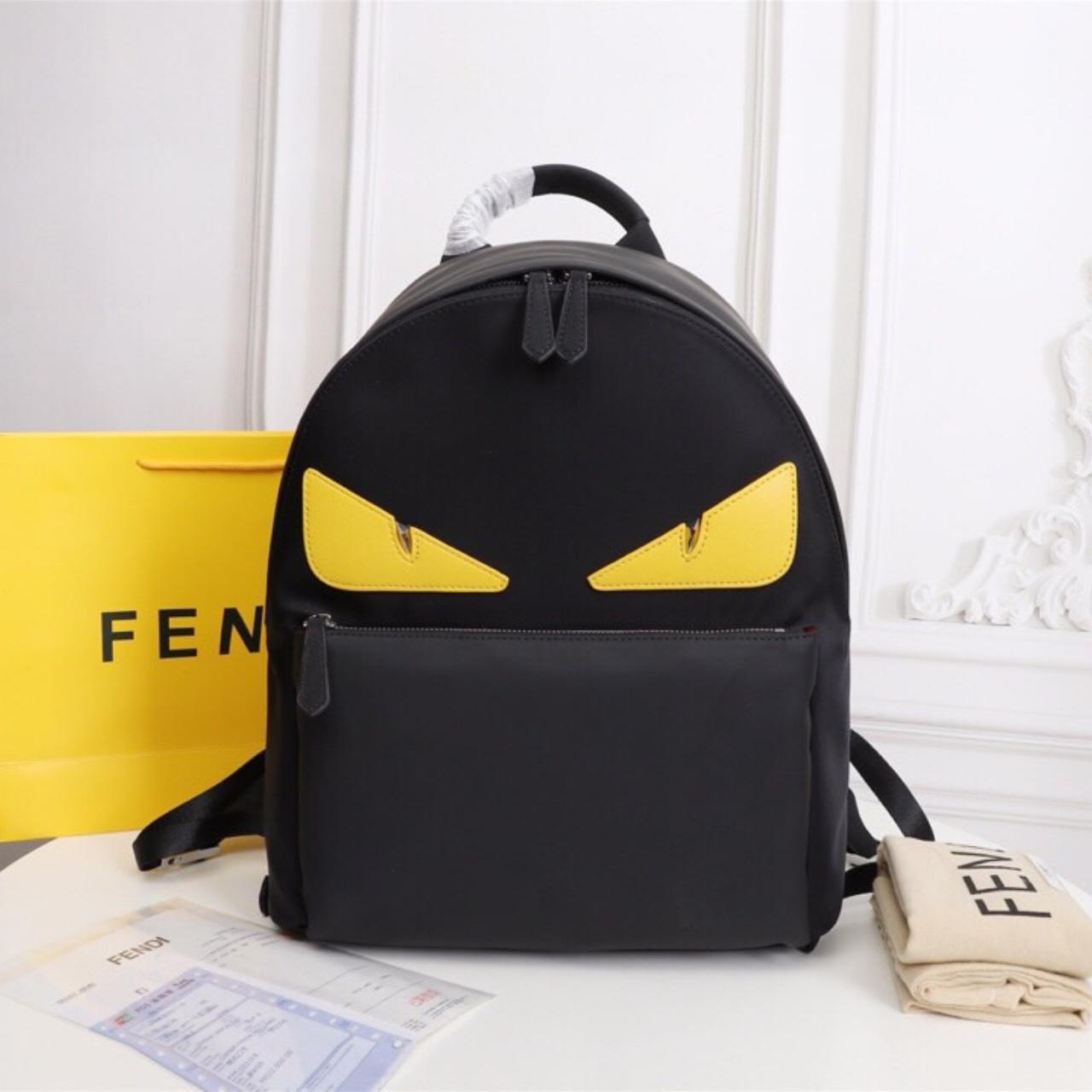 F Monster eyes Black backpack size Depop