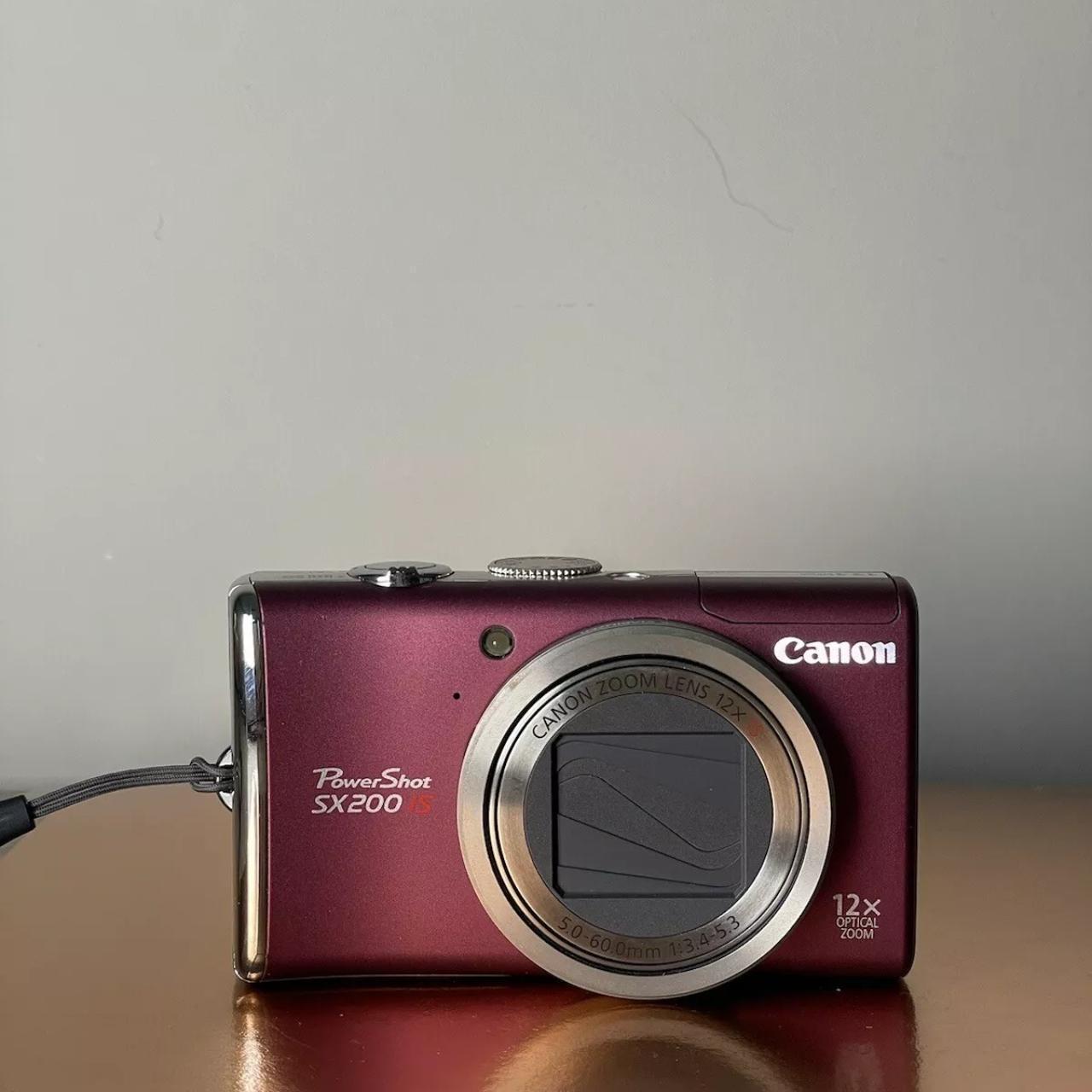 Canon PowerShot SX200 IS Burgundy Red Digital Camera | Depop Canon PowerShot SX200 IS Burgundy Red Digital Camera | Depop