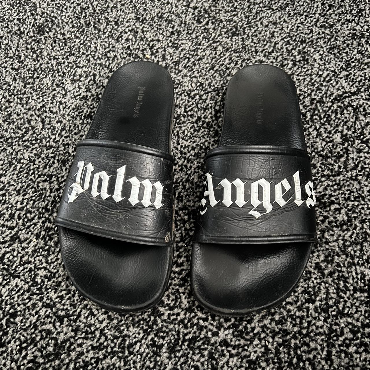 Angels Logo Mens Palm Angels Sliders Size 39 Palm Angels Dark Blue
