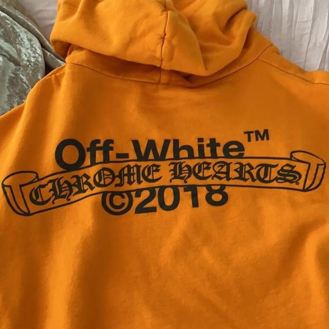 Off white chrome hearts hoodie Depop