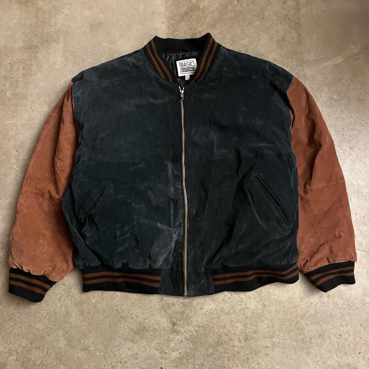 Basic Editions Men's Varsity Jacket - Multi/Green… - image 1