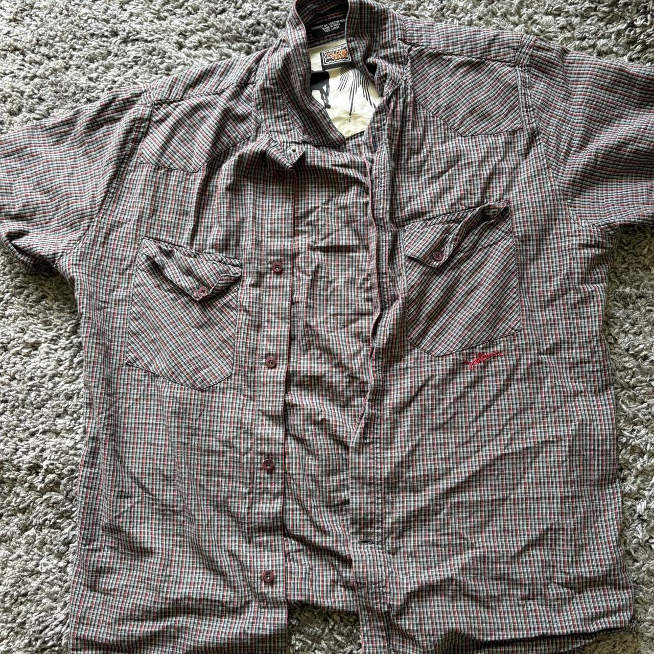 Volcom Men's Shirt - Red/Multi - L – Volcom butto… - image 1