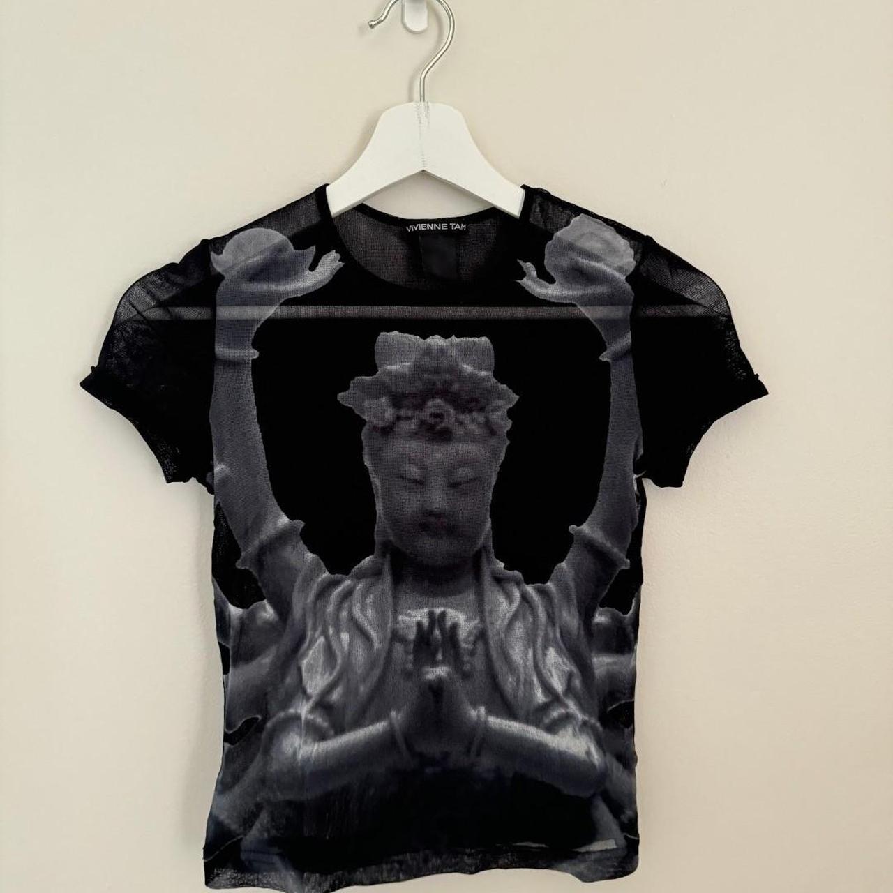 00s Vivienne Tam Buddha power net top 仏 Vivienne Tam Y2K Rare Buddha Print Mesh Top Sz 0/XS | eBay