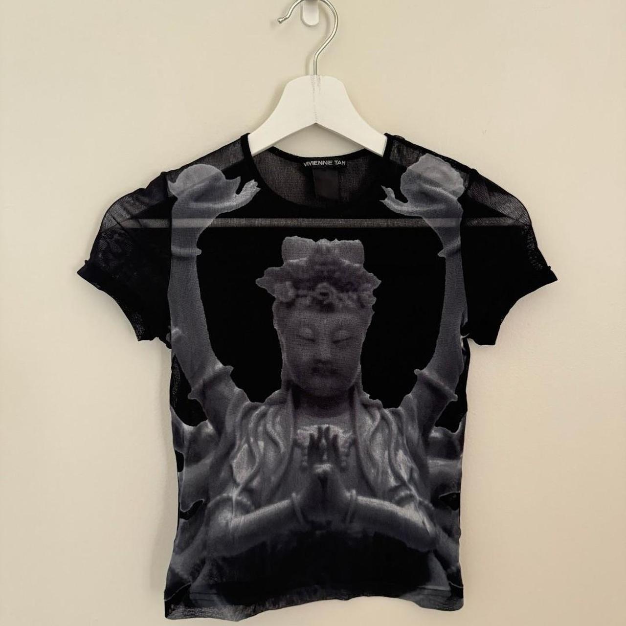 RARE* 90's Vivienne Tam Buddha Mesh Top. Tag is a | Depop